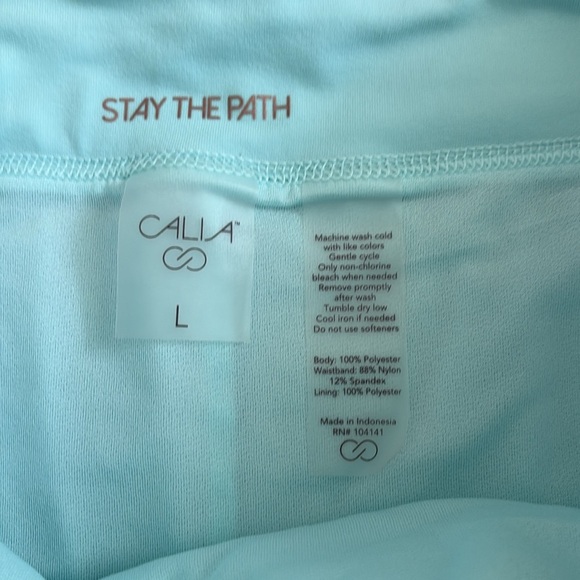 CALIA Women's Kick it Up Short Large in Teal Aqua Blue - Picture 5 of 7